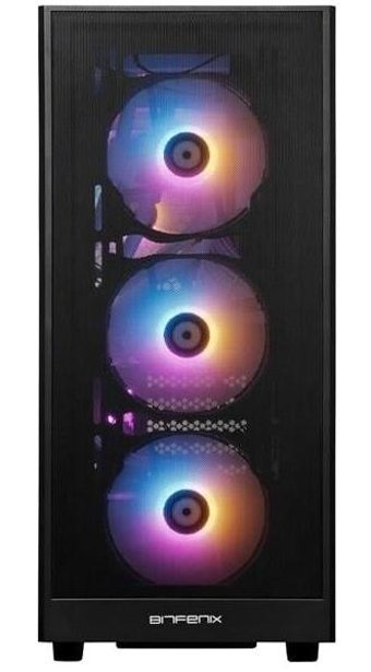 Bitfenix Bfc-Grmb75Kkgsk-4F RGB Mesh 4 Fanlı Siyah Dikey Mid Tower Oyuncu Bilgisayar Kasası