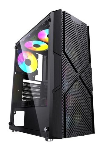 Gamebooster Gb-Pw908B RGB Mesh 1 Fanlı Siyah Dikey ATX Oyuncu Bilgisayar Kasası