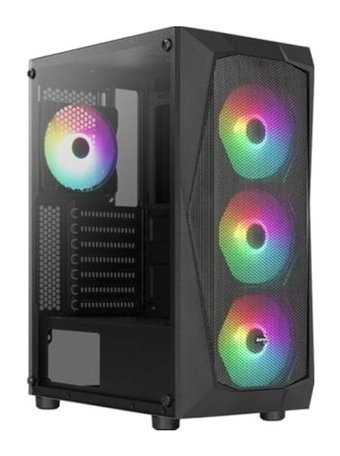 Aerocool Flc600 RGB Mesh 1 Fanlı Siyah Dikey Micro ATX Oyuncu Bilgisayar Kasası