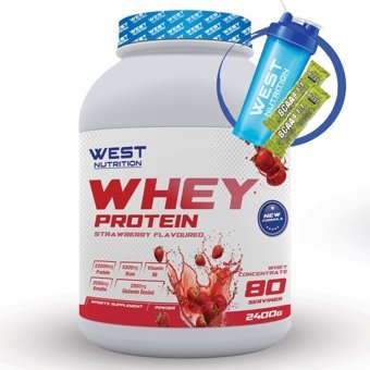 West Nutrition Çilekli Whey Protein Protein Tozu 2400 gr