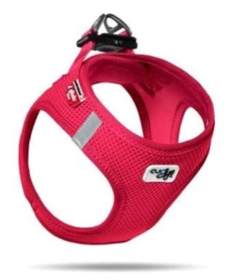 Curli Magnetic Vest Air-Mesh 2XS Ayarlanabilir Göğüs H Tipi Köpek Tasması Kırmızı