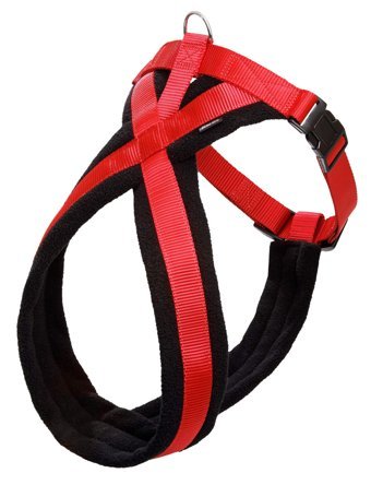 Karlie Yumuşak 58-70 cm Ayarlanabilir Göğüs Köpek Tasması Kırmızı-Siyah