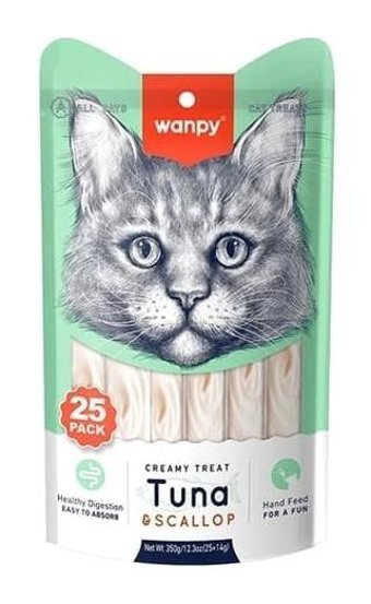 Wanpy Deniz Mahsüllü-Ton Balığı Parça Etli Yaş Kedi Maması 25x14 gr