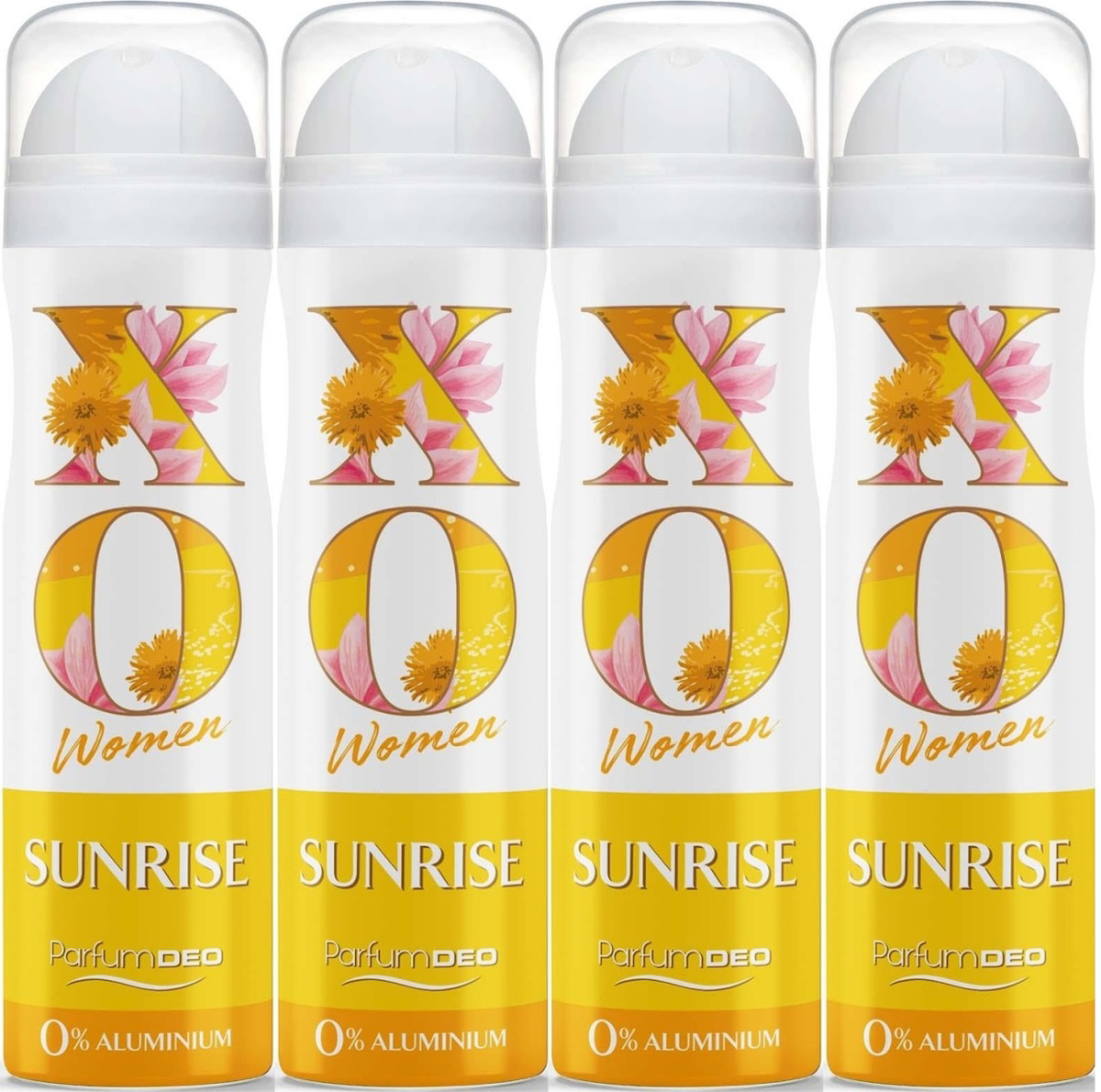 Xo Sunrise Pudrasız Ter Önleyici Sprey Kadın Deodorant 4x150 ml