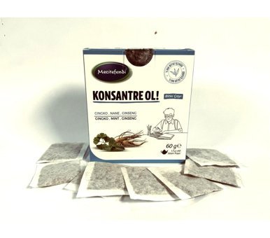 Mecitefendi Konsantre Ol Ginseng-Gingko Biloba-Nane Karışık Poşet Bitki Çayı 40 Adet