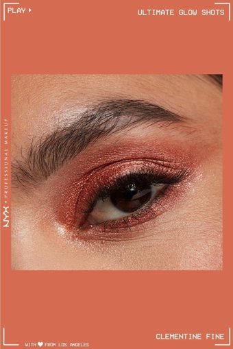 Nyx Professional Makeup 11 Clementine Fine Likit Işıltılı Tekli Far Çok Renkli
