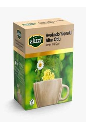 Akzer Avokado Yaprağı-Altın Otu Karışık Poşet Bitki Çayı 60 Adet