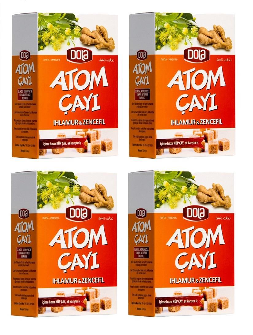 Dola Atom Ihlamur-Zencefil Karışık Dökme Bitki Çayı 135 gr 4 Adet