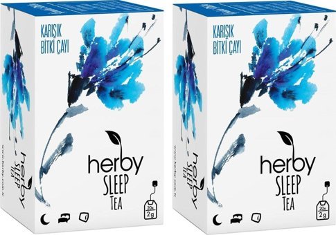 Herby Sleep Tea Organik Karışık Poşet Bitki Çayı 2x20 Adet