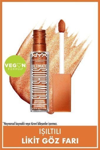 Nyx Professional Makeup 10 Wow Cacao Likit Işıltılı Tekli Far Kahverengi