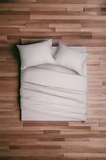 Sabia Saten Pamuk 100x200 cm Lastikli Çarşaflı Düz Tek Kişilik Nevresim Takımı Bej