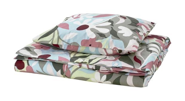 Ikea Korskovall Pamuk 150x200 cm Çarşafsız Çiçekli Tek Kişilik Nevresim Takımı Çok Renkli