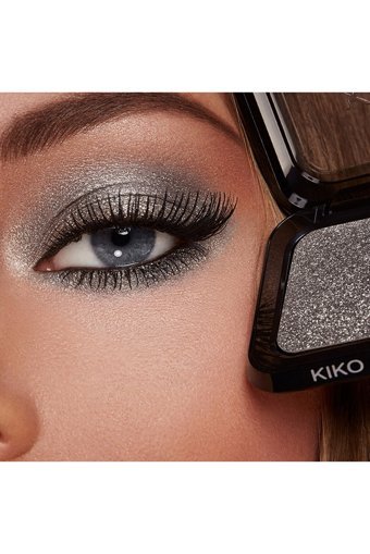 Kiko Milano No:01 Silver Champagne Toz Glitter Tekli Far Gümüş