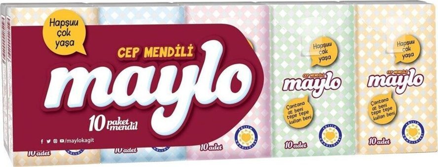 Maylo Cep Desenli Kağıt Peçete 10'lu
