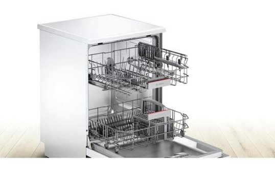 Bosch SMS46JW01T 6 Programlı E Enerji Sınıfı 12 Kişilik Çekmeceli Beyaz Ankastre Bulaşık Makinesi
