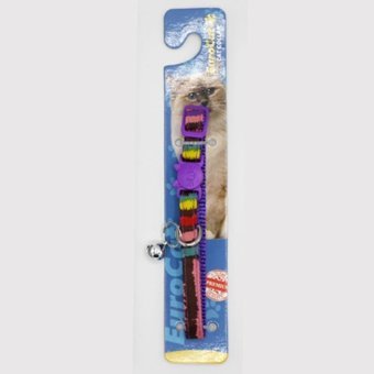 Eurocat Cat Collar 28cm Zilli Mor Gezdirme Boyun Kedi Tasması
