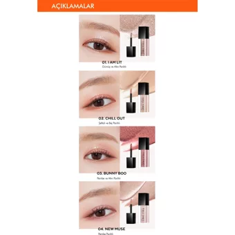 Missha 01 Am Lit Likit Glitter Tekli Far Çok Renkli