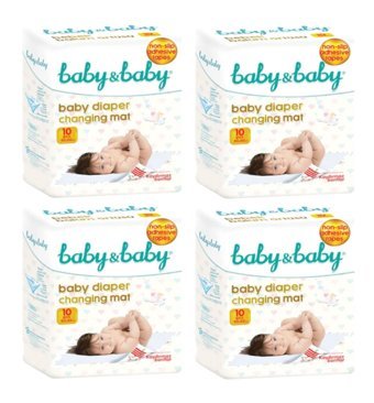 Baby&Baby Kaydırmaz Bantlı Tek Kullanımlık 60x60 cm 4x10 Adet Alt Açma Örtüsü