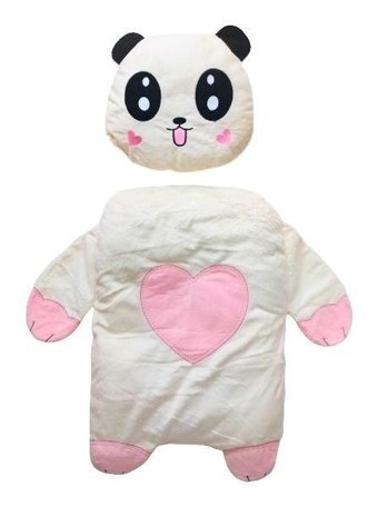 Jusso Pofuduk Pembe Panda Yastıklı Yıkanabilir 55x38 cm Alt Açma Minderi
