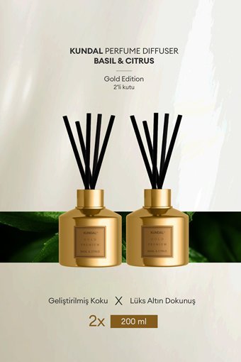 Kundal Fesleğen-Narenciye Oda Kokusu 2x200 ml