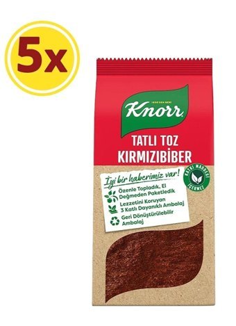 Knorr Tatlı Toz Kırmızı Biber 5x65 gr