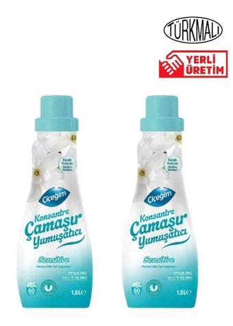 Çiçeğim Sensitive Konsantre 60 Yıkama Yumuşatıcı 2x1.5 lt