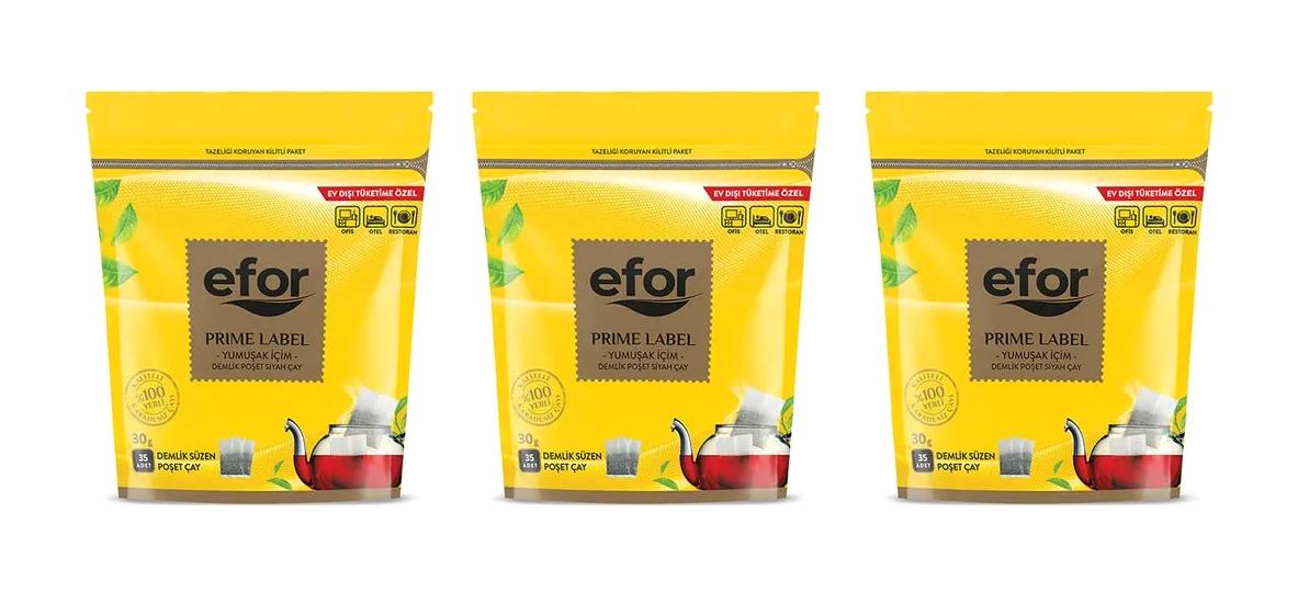 Efor Jumbo Organik Demlik Poşet Çay 3'lü 35 Adet