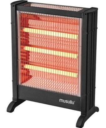 Musullu Msl-6001 2400 W Ayaklı Infrared Isıtıcı Siyah