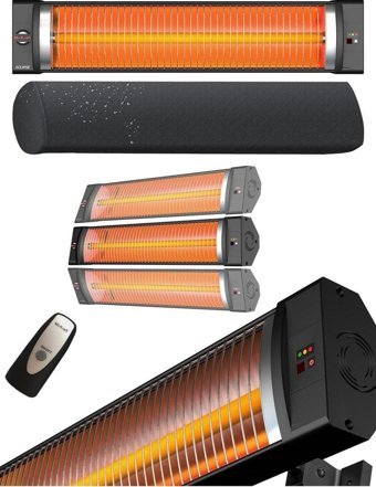 Mirkraft Eclipse 2200 W Duvar Tipi Infrared Isıtıcı Siyah