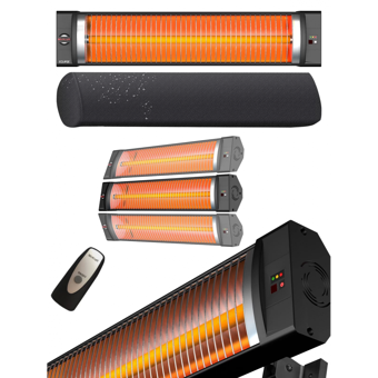 Mirkraft Eclipse 2200 W Duvar Tipi Infrared Isıtıcı Siyah