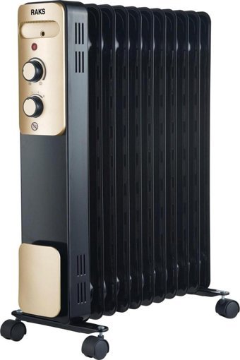Raks 2200 W Ayaklı Elektrikli Isıtıcı Siyah