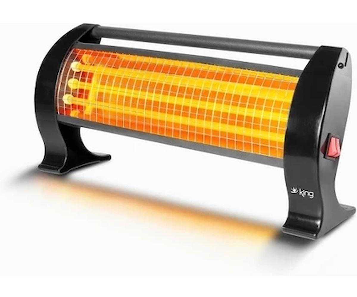 King Prato 1200 W Ayaklı Infrared Isıtıcı Siyah