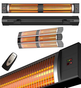 Mirkraft Square 2800 W Duvar Tipi Infrared Isıtıcı Siyah