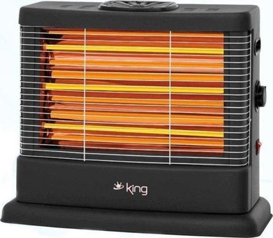 King Kı6274 Prago 2100 W Ayaklı Infrared Isıtıcı Siyah