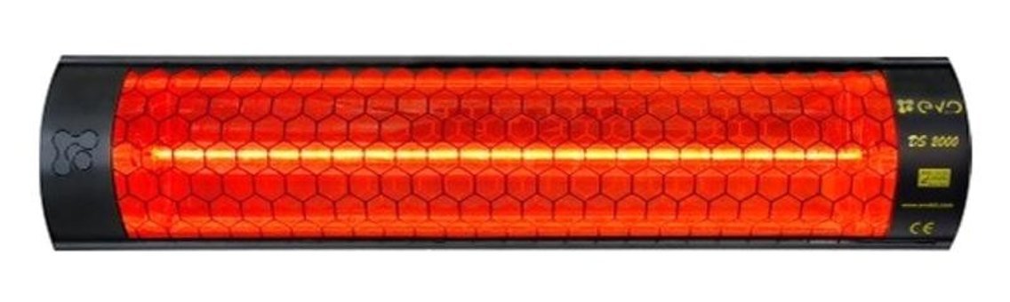 Evotech Ds 2000 W Duvar Tipi Infrared Isıtıcı Siyah