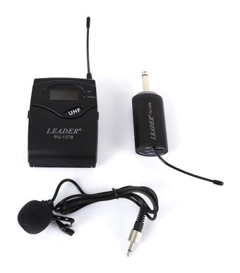 Leader Pu-137b Uhf Kablosuz Siyah Yaka Mikrofon