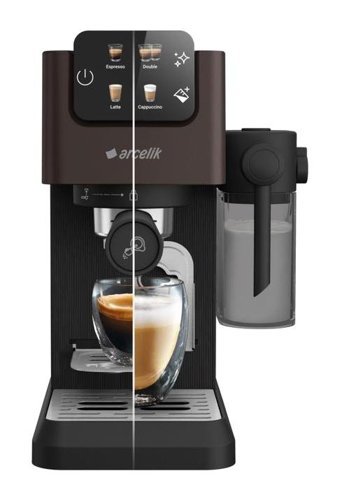 Arçelik EM 6450 Imperium Barista 1600 W Plastik Tezgah Üstü Kapsüllü Taşınabilir Yarı Otomatik Espresso Makinesi Kahverengi