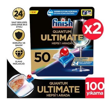 Finish Quantum Ultimate Tablet Bulaşık Makinesi Deterjanı 2x50 Adet