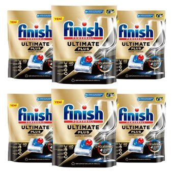 Finish Powerball Ultimate Plus Hepsi Bir Arada Tablet Bulaşık Makinesi Deterjanı 6x40 Adet