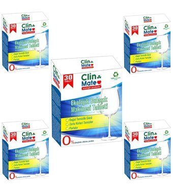 Clinmate Ekolojik Tablet Bulaşık Makinesi Deterjanı 5x150 Adet