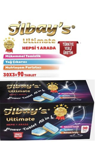 İlbay's Ultimate Hepsi Bir Arada Tablet Bulaşık Makinesi Deterjanı 90 Adet
