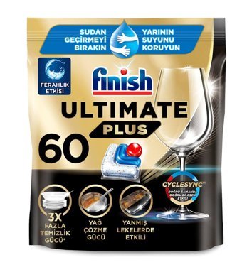 Finish Powerball Ultimate Plus Hepsi Bir Arada Tablet Bulaşık Makinesi Deterjanı 2x60 Adet