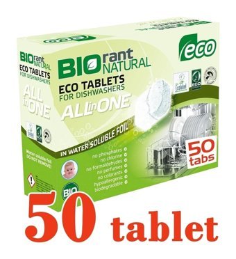 Biorant All In One Tablet Bulaşık Makinesi Deterjanı 50 Adet