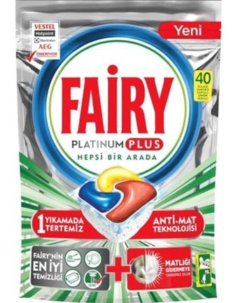 Fairy Platinum Plus Limon Tablet Bulaşık Makinesi Deterjanı 5x40 Adet