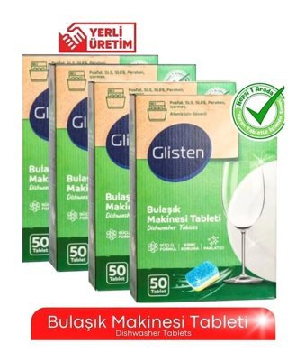 Glisten Tablet Bulaşık Makinesi Deterjanı 4x50 Adet