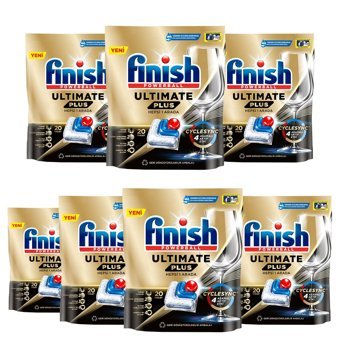Finish Powerball Ultimate Plus Hepsi Bir Arada Tablet Bulaşık Makinesi Deterjanı 7x20 Adet