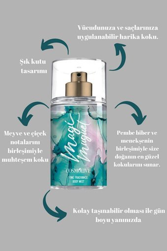Cosmolive Magic Muguet Aromatik Simli Kadın Vücut Spreyi 100 ml