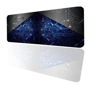 SonicTouch Devre Desen 32x70 cm XXL Gaming Mousepad Mavi-Siyah