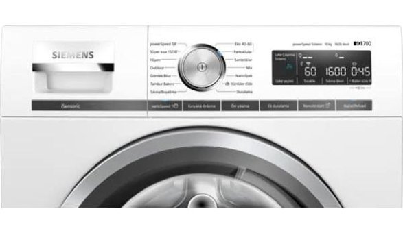 Siemens WM16XMH0TR 10 kg 1600 Devir B Enerji Sınıfı Beyaz Solo Çamaşır Makinesi