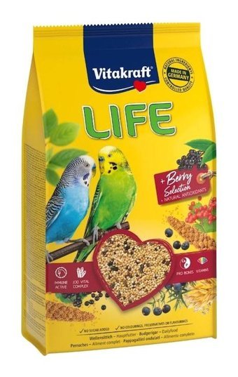 Vitakraft Life Kabuklu Karışık Vitaminli Kuş Yemi 800 gr